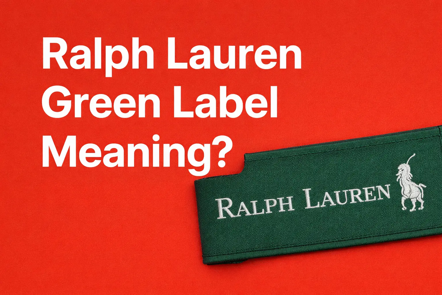Ralph Lauren Green Label Meaning?